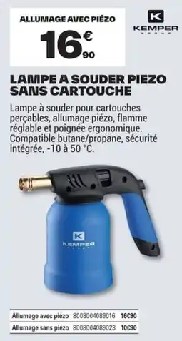 Brico Dépôt KEMPER Lampe à souder piezo sans cartouche offre