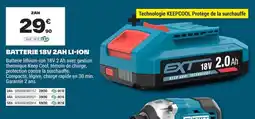 Brico Dépôt EXT BATTERIE 18V 2AH LI-ION offre