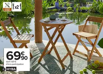 Ensemble rond acacia