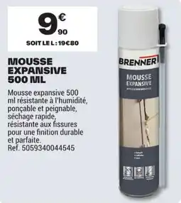 Brico Dépôt BRENNER MOUSSE EXPANSIVE offre