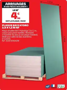 Brico Dépôt PLAQUE BA13 HYDRO offre