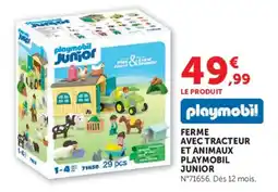Hyper U Playmobil Ferme avec tracteur et animaux offre