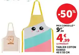 Hyper U KAWAII Tablier coton offre