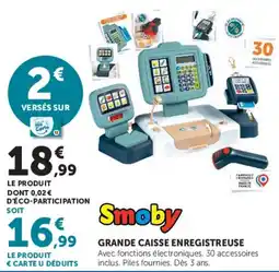 Hyper U Smoby GRANDE CAISSE ENREGISTREUSE offre