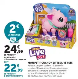 Hyper U Little Live Pets Mon Petit Cochon Little Live Pets offre