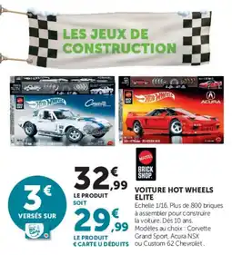 Hyper U Hot Wheels VOITURE HOT WHEELS ELITE offre
