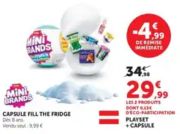 Hyper U ZURU Mini BRANDS CAPSULE FILL THE FRIDGE offre