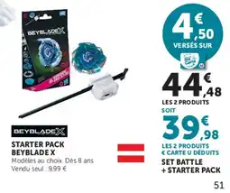 Hyper U BeybladeX Starter Pack Beyblade X offre