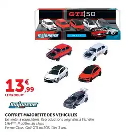 Hyper U MAJORETTE COFFRET DE 5 VEHICULES offre
