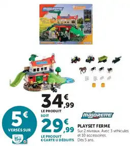 Hyper U MAJORETTE PLAYSET FERME offre