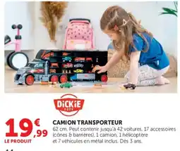 Hyper U DICKIE TOYS CAMION TRANSPORTEUR offre