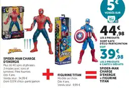 Hyper U SPIDER-MAN CHARGE D'ENERGIE + FIGURINE TITAN offre
