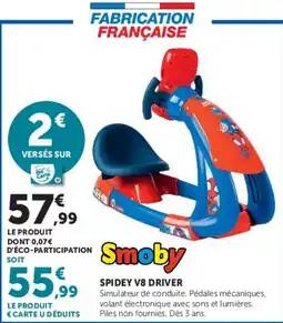 Hyper U Smoby SPIDEY V8 DRIVER offre