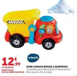 Hyper U Vtech MON CAMION BENNE A SURPRISES offre
