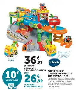 Hyper U Vtech Mon premier garage interactif tut tut bolides offre