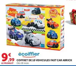 Hyper U Abrick COFFRET DE 10 VEHICULES FAST CAR offre