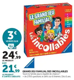 Hyper U Ravensburger Les incollables offre