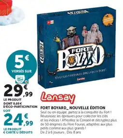 Hyper U Lansay FORT BOYARD_ NOUVELLE ÉDITION offre