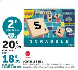 Hyper U MATTEL Games SCRABBLE 2 EN 1 offre