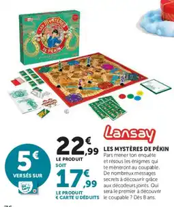 Hyper U Lansay LES MYSTÈRES DE PÉKIN offre