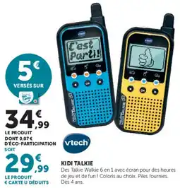 Hyper U Vtech Kidi Talkie offre