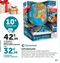 Hyper U Clementoni Exploraglobe offre