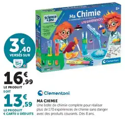 Hyper U Clementoni Ma Chimie offre