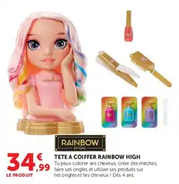 Hyper U RAINBOW HIGH TETE A COIFFER RAINBOW HIGH offre
