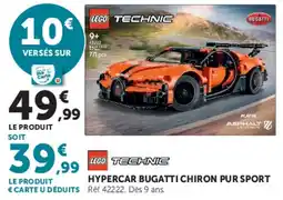 Hyper U LEGO TECHNIC HYPERCAR BUGATTI CHIRON PUR SPORT offre
