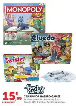 Hyper U Hasbro Games Jeu Junior offre