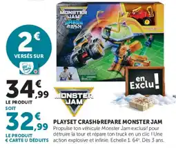 Hyper U MONSTER JAM PLAYSET CRASH&REPAIRE MONSTER JAM offre