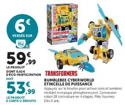 Hyper U Transformers Bumblebee Cyberworld Etincelle de Puissance offre
