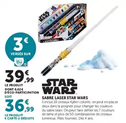 Hyper U STAR WARS SABRE LASER STAR WARS offre
