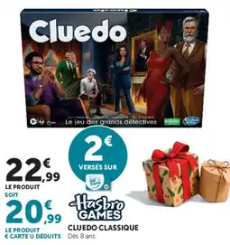 Hyper U Hasbro Games Cluedo Classique offre