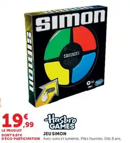 Hyper U Hasbro Games JEU SIMON offre