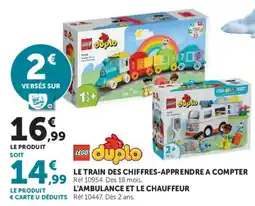 Hyper U LEGO duplo LE TRAIN DES CHIFFRES-APPRENDRE A COMPTER offre