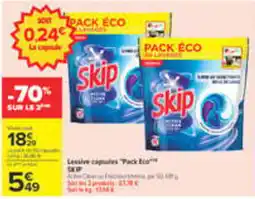 Carrefour Skip Lessive capsules offre
