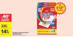 Carrefour DECOLOR STOP Lingettes anti-décoloration offre