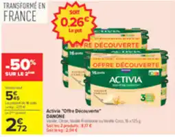 Carrefour Activia offre