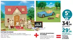 Hyper U Sylvanian Cottage + Sylvanian Decapotable Car offre