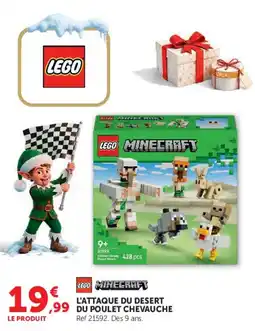 Hyper U Lego minecraft l'attaque du desert du poulet chevauche offre