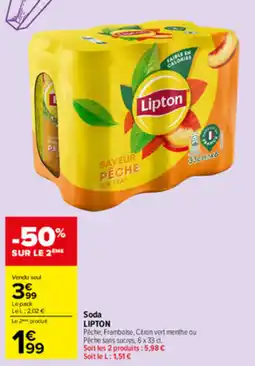 Carrefour Market LIPTON Soda offre