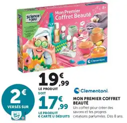 Hyper U Clementoni Mon Premier Coffret Beauté offre