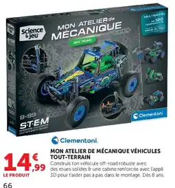 Hyper U Clementoni MON ATELIER DE MÉCANIQUE VÉHICULES TOUT-TERRAIN offre