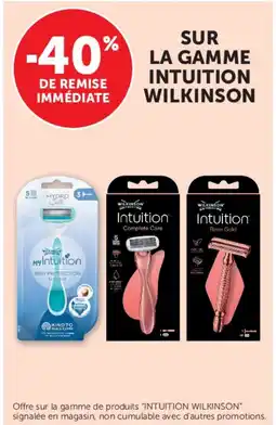 Hyper U Sur la gamme intuition wilkinson offre