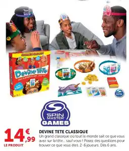 Hyper U SPIN MASTER GAMES DEVINE TETE CLASSIQUE offre