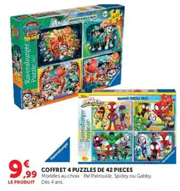 Hyper U Ravensburger COFFRET 4 PUZZLES offre