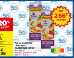 Carrefour Extra Pur jus multifruits offre