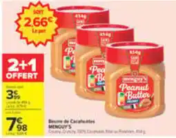 Carrefour menguy's Peanut Butter offre