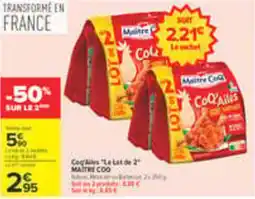 Carrefour Maitre CoQ Coq'Ailes offre